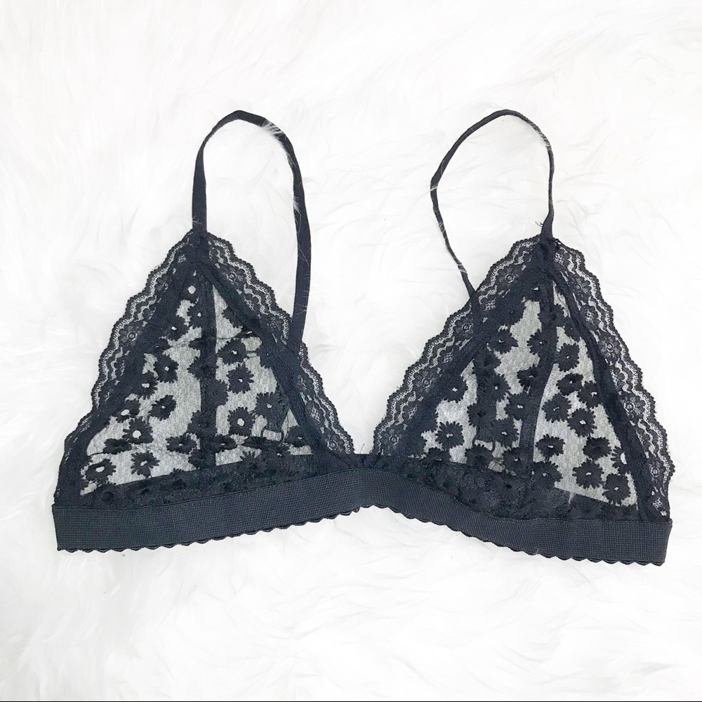 Black Lace Bra